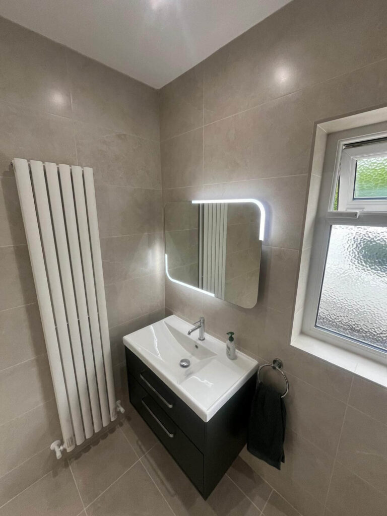 new sink and mirror